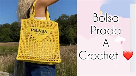 bolsa a crochet prada|Tutorial Bolso Prada, a crochet. Paso a paso .